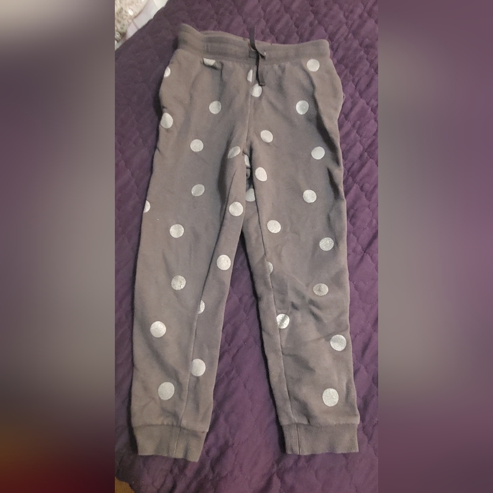 H&M Gray Polka Dot Kids Joggers